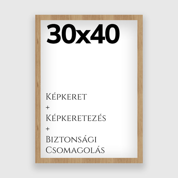 30x40cm Képkeret - Natúr Tölgy
